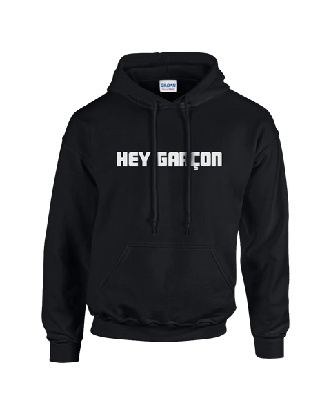 Hoodie "Hey Garçon" Black